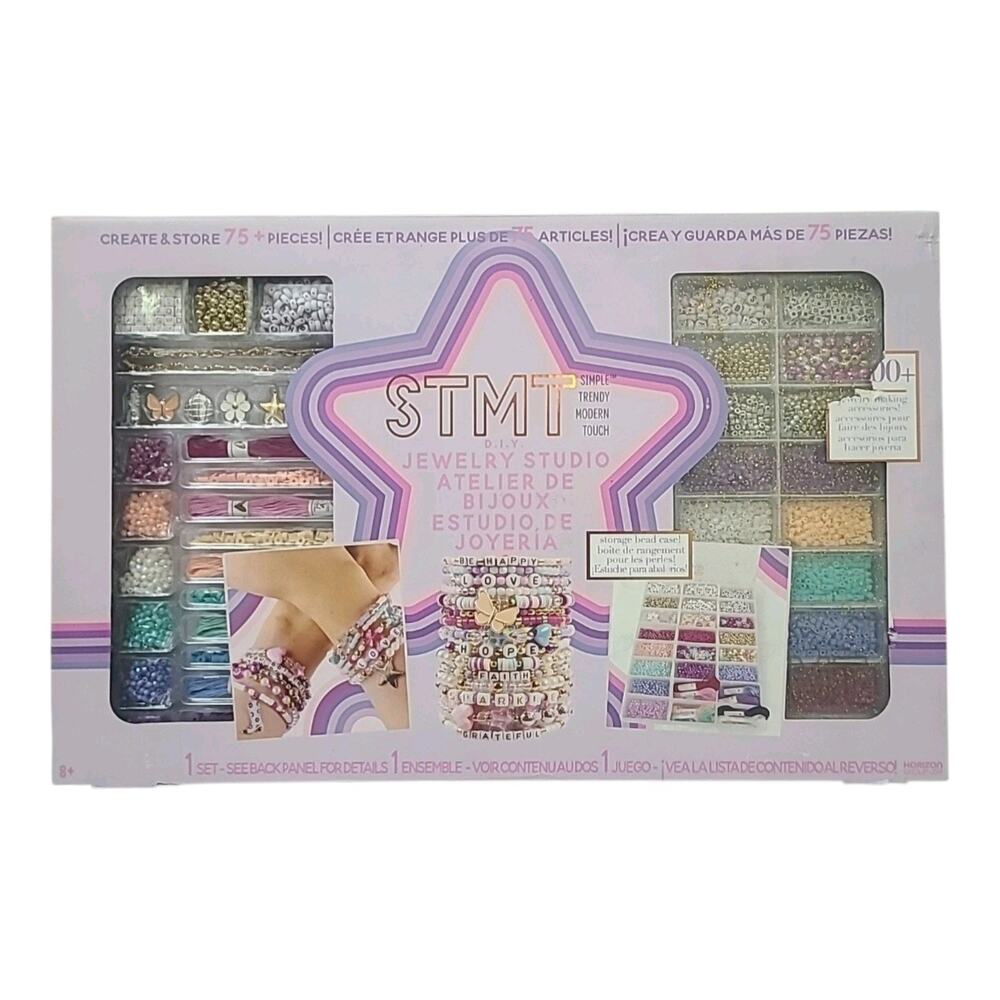 STMT D.I.Y. Jewelry Studio Bracelet Making Kit Beads Charms Craft Set 1500 Piece